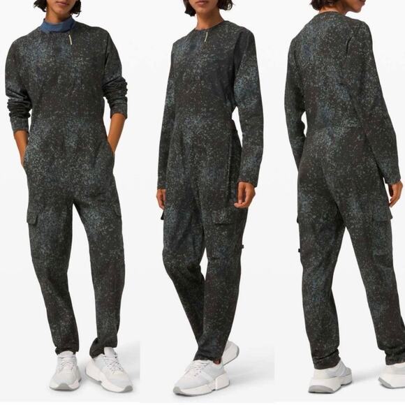 Lululemon Pants - Lululemon Reykur Jumpsuit XS Planet Surface Blue Fog Multi Utility Coverall NWOT